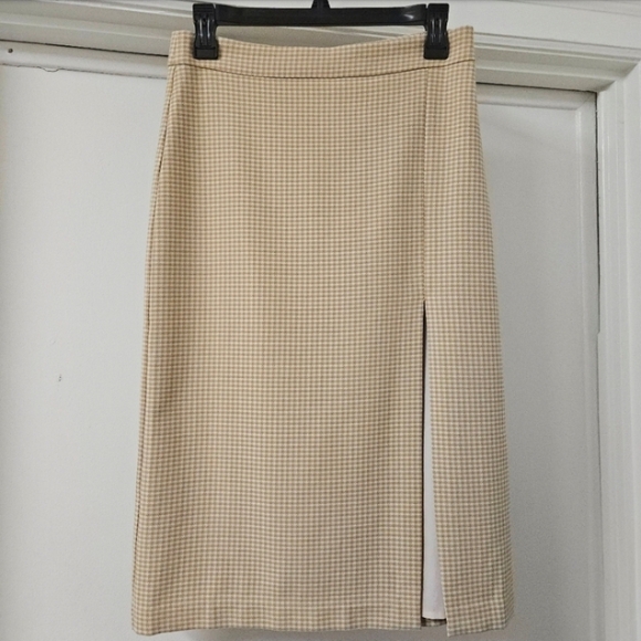 ARITZIA WILFRED PATIO MIDI SKIRT HOUNDSTOOTH 6 - Picture 5 of 12